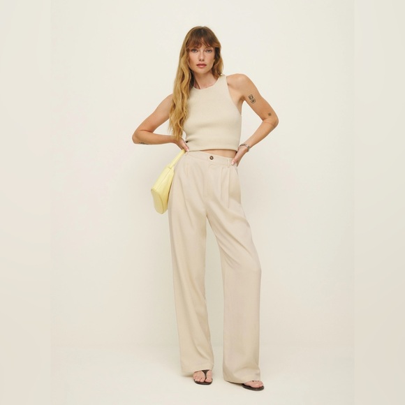 Reformation Pants - REFORMATION Mason Pant - in the color Sugar, NWT
